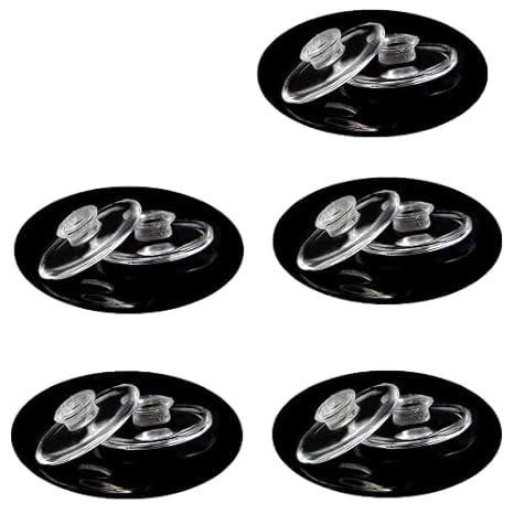 Sugra Eyeglasses Nose Pads,5 Pairs Push-in Glasses Nosepads,13mm Soft Silicone Nose Pieces/Nose Guards Replacement for Silhouette Frame/Marchon Air Frames/Rimless Eyewear Frame
