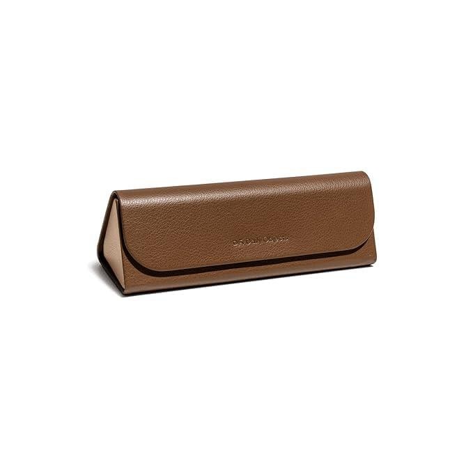 Sugra Leather Foldaway Slim Eyewear/Sunglass Case - A Classic and Protective Companion for Your Sunglasses-Brown