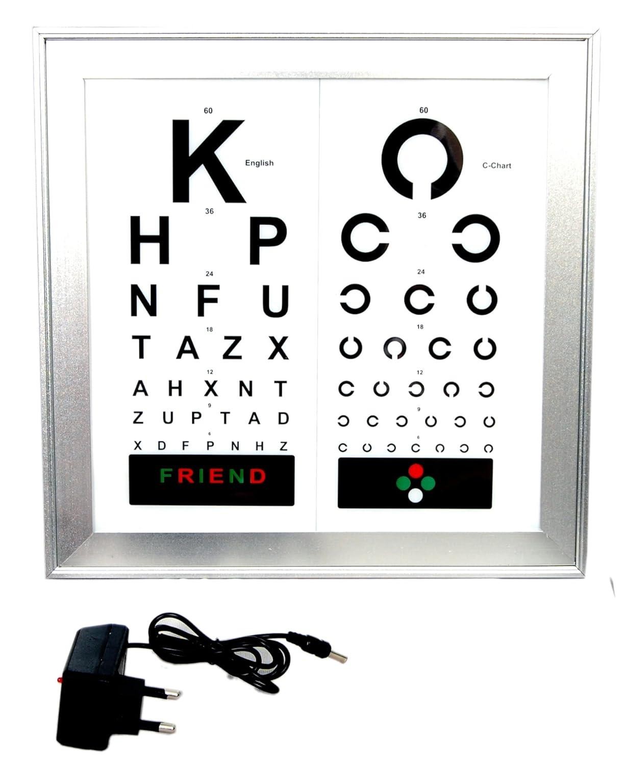 EYE CARE PRODUCTS (DELHI) LED Vision Chart with 2 Languages , 3 m